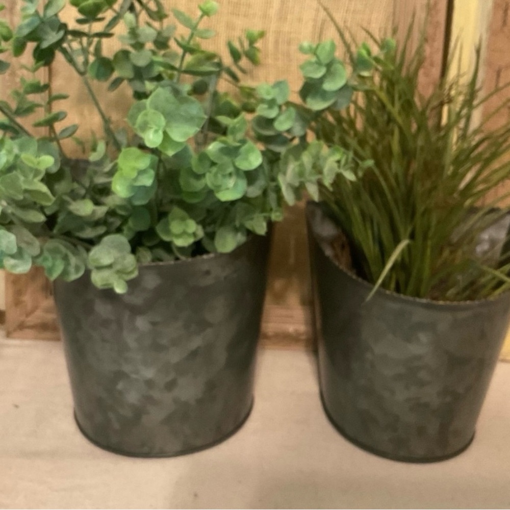 Rustic Metal Wall Planters - Picture 2 of 4